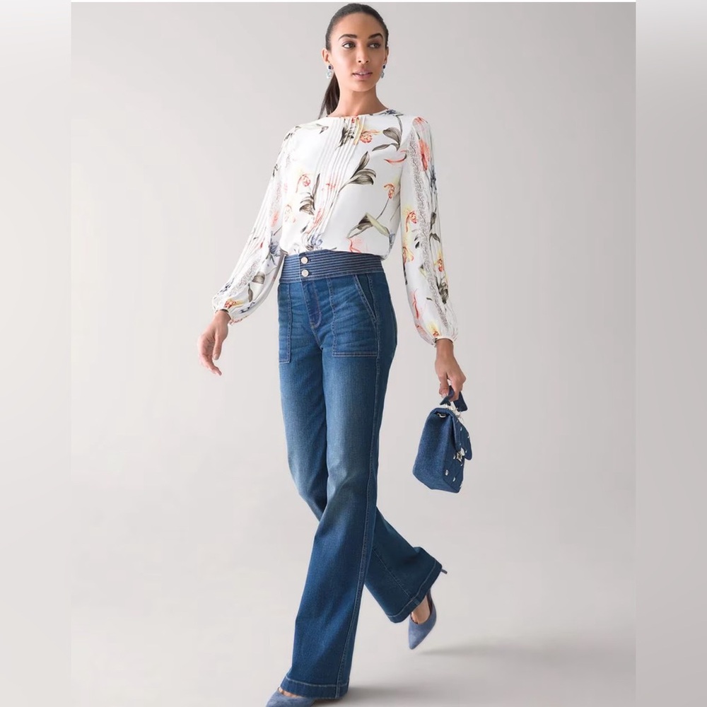 WHBM Extra High-Rise Everyday Soft Denim Trupunto Trouser Jeans